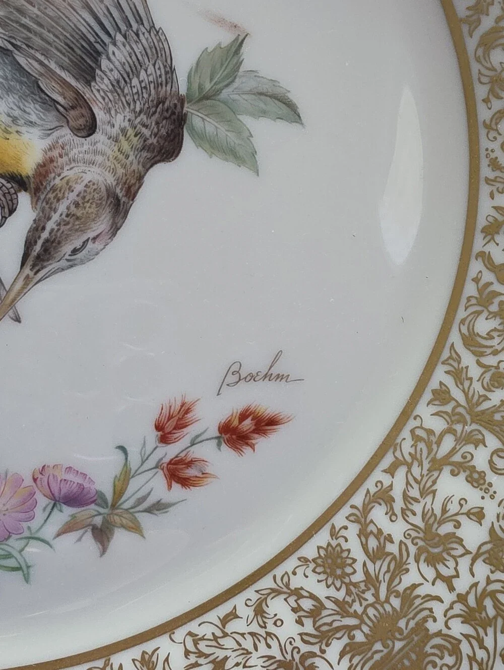 Lenox China Boehm Birds 1973 Meadowlark Plate Limited Edition Collector Plate